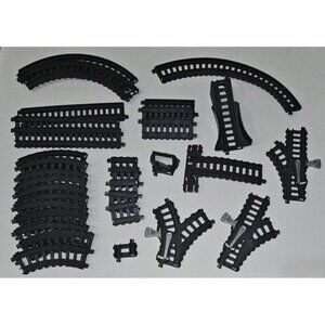 32 Thomas Trackmaster Gray Train Track Lot Mixed Straight Curved Switch End